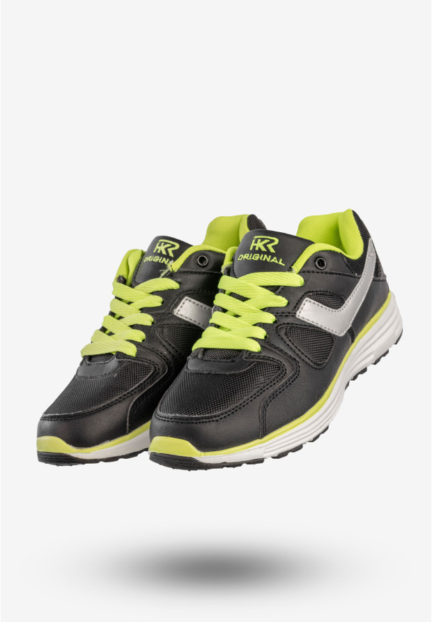 Sneakersy Damskie Ekoskóra Sportowe Buty Klasyczne Czarne HKR 7A-HG14143