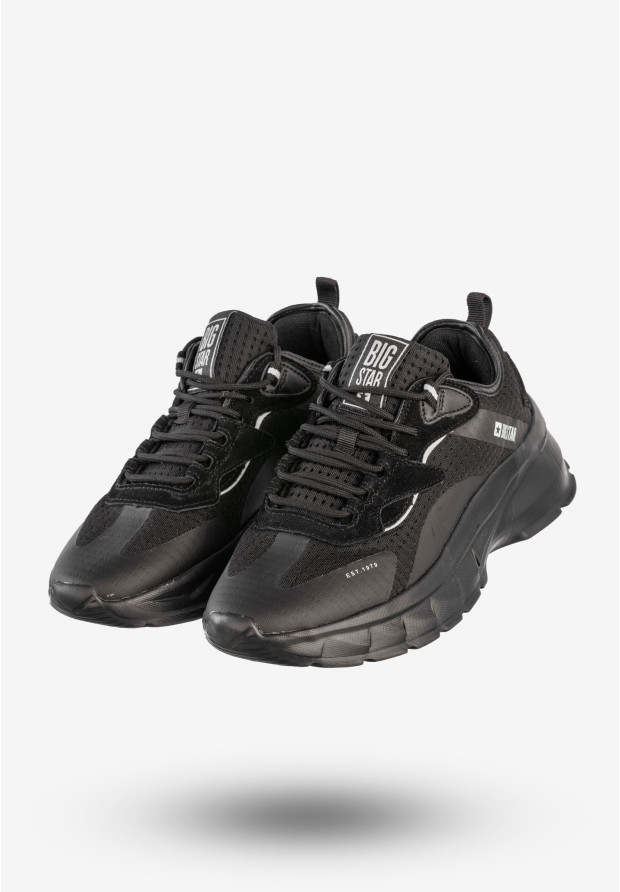 Sneakersy Damskie BIG STAR Sportowe Buty Czarne KK274056