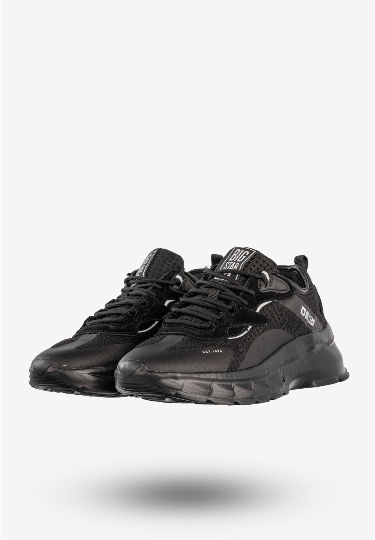 Sneakersy Damskie BIG STAR Sportowe Buty Czarne KK274056