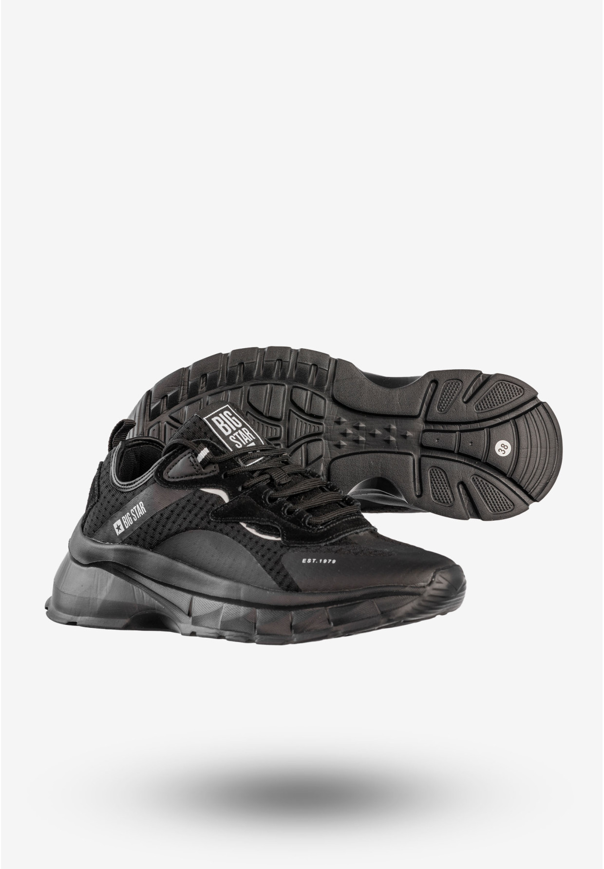 Sneakersy Damskie BIG STAR Sportowe Buty Czarne KK274056