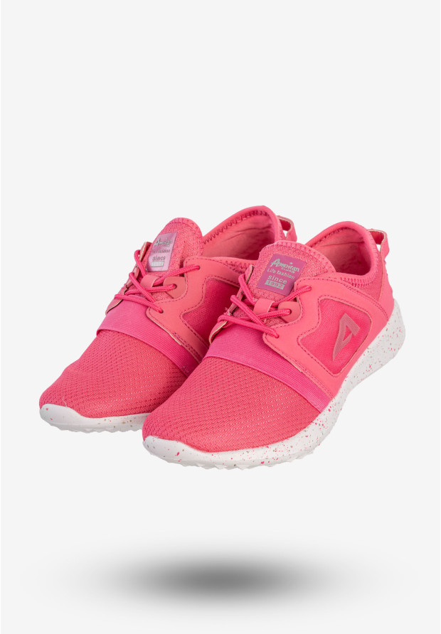 Buty Sportowe Damskie Sneakersy Lekkie Do Biegania Różowe American Club 201621