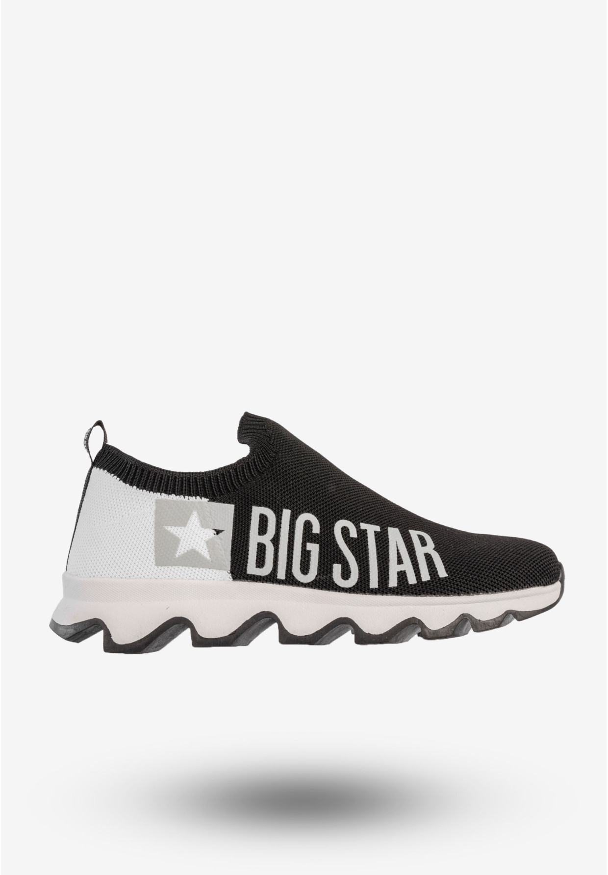 Sneakersy Damskie BIG STAR Wsuwane Buty Sportowe Logo Czarne JJ274A143