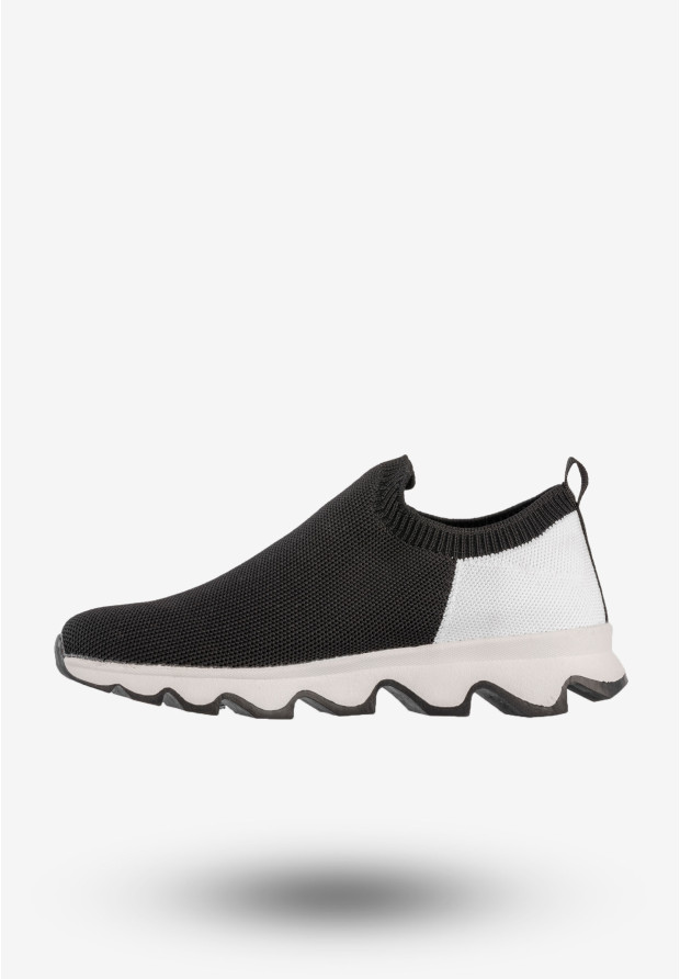 Sneakersy Damskie BIG STAR Wsuwane Buty Sportowe Logo Czarne JJ274A143