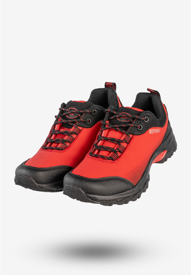 Trekkingi Damskie Buty W góry Softshell Wygodne Czerwone American Club WT05/20