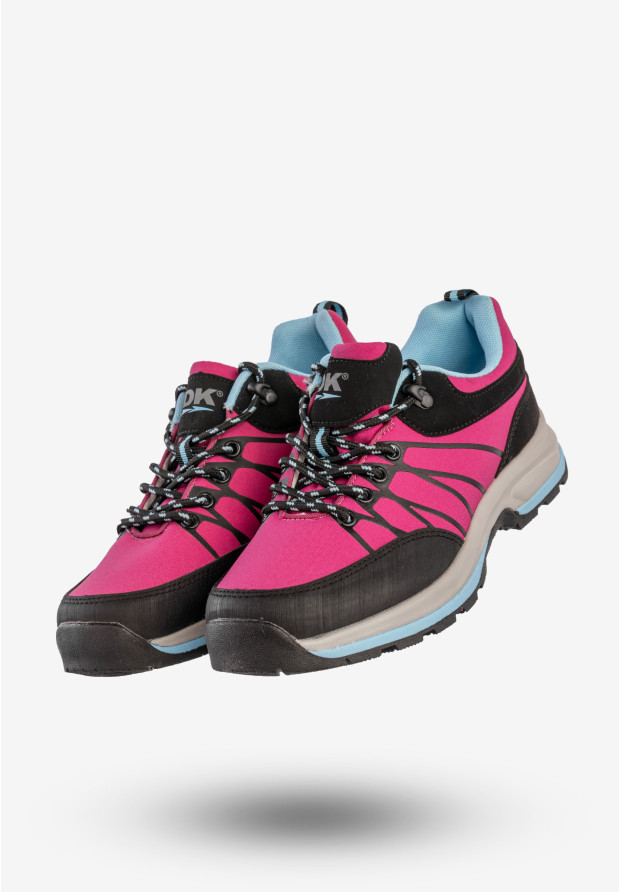 Trekkingi Damskie Niskie Buty W Góry Softshell Fuksja DK 17010 Thor