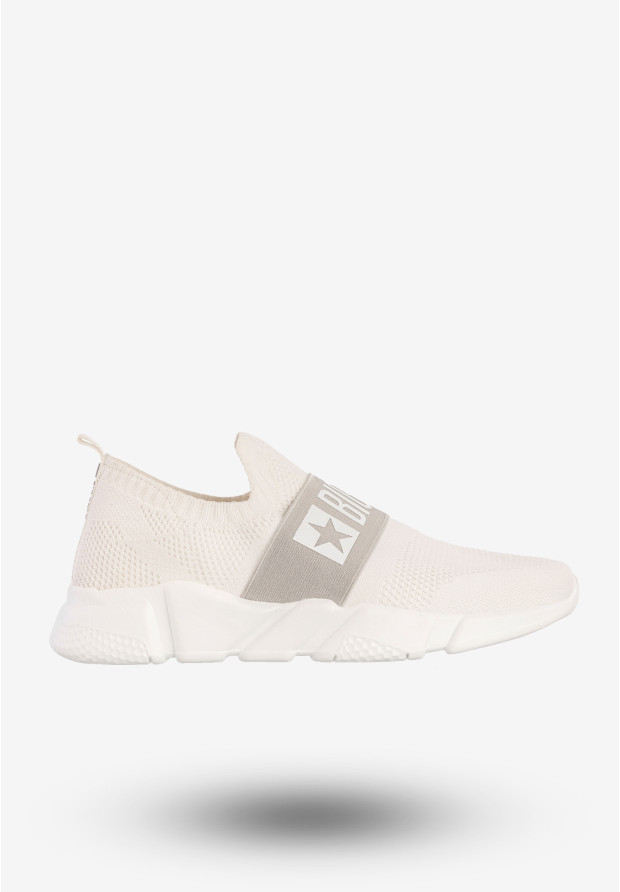 Sneakersy Damskie BIG STAR Wsuwane Sportowe Buty Logo Białe JJ274297