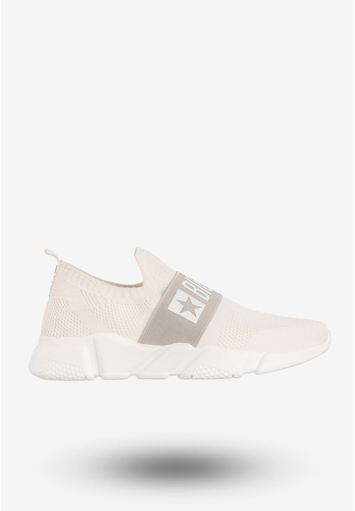 Sneakersy Damskie BIG STAR Wsuwane Sportowe Buty Logo Białe JJ274297
