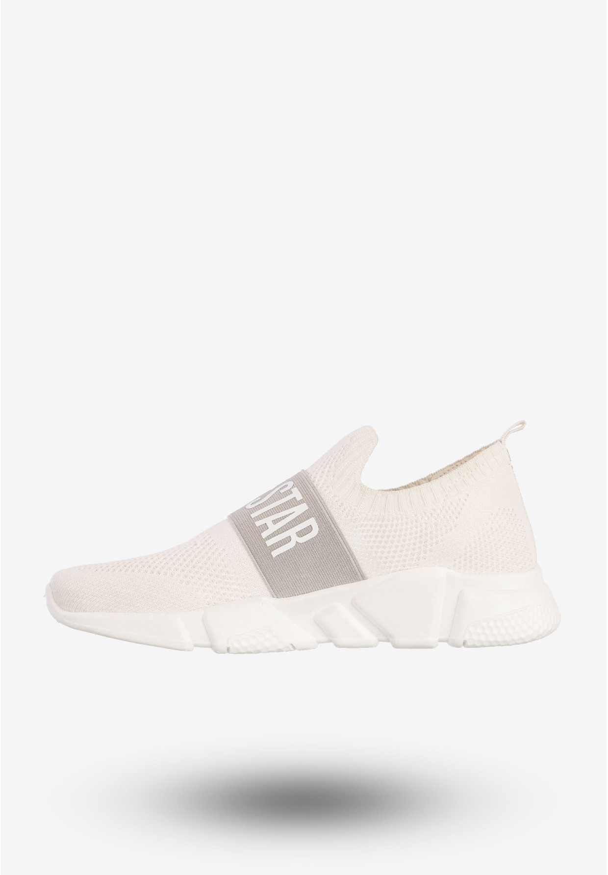 Sneakersy Damskie BIG STAR Wsuwane Sportowe Buty Logo Białe JJ274297