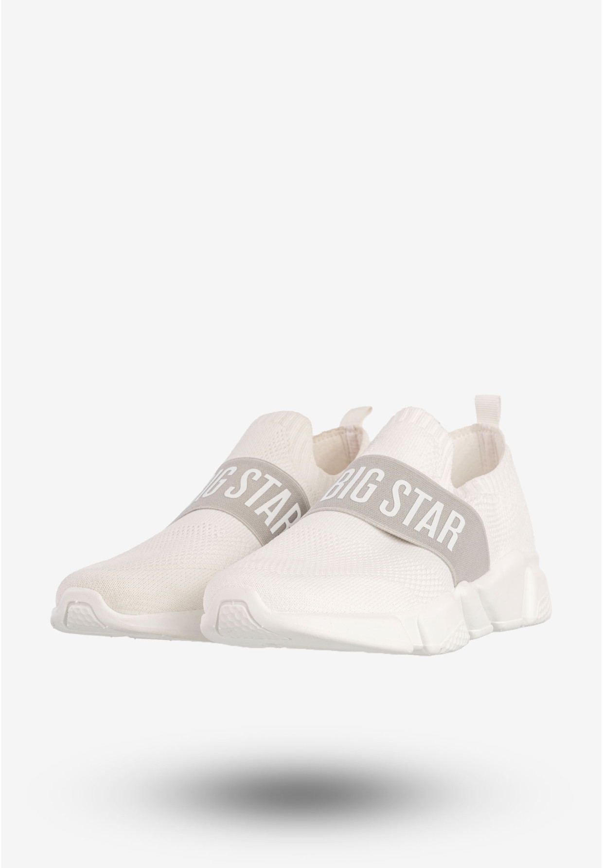 Sneakersy Damskie BIG STAR Wsuwane Sportowe Buty Logo Białe JJ274297