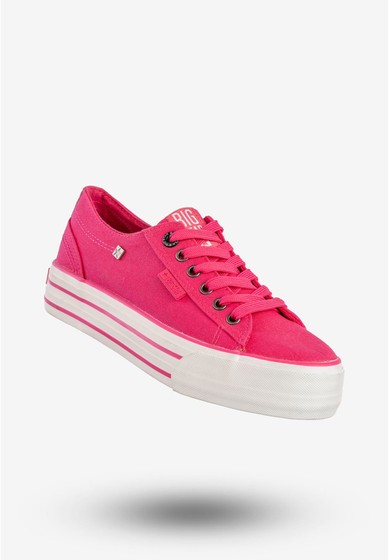 Trampki Damskie BIG STAR Buty Na Platformie Różowe HH274054