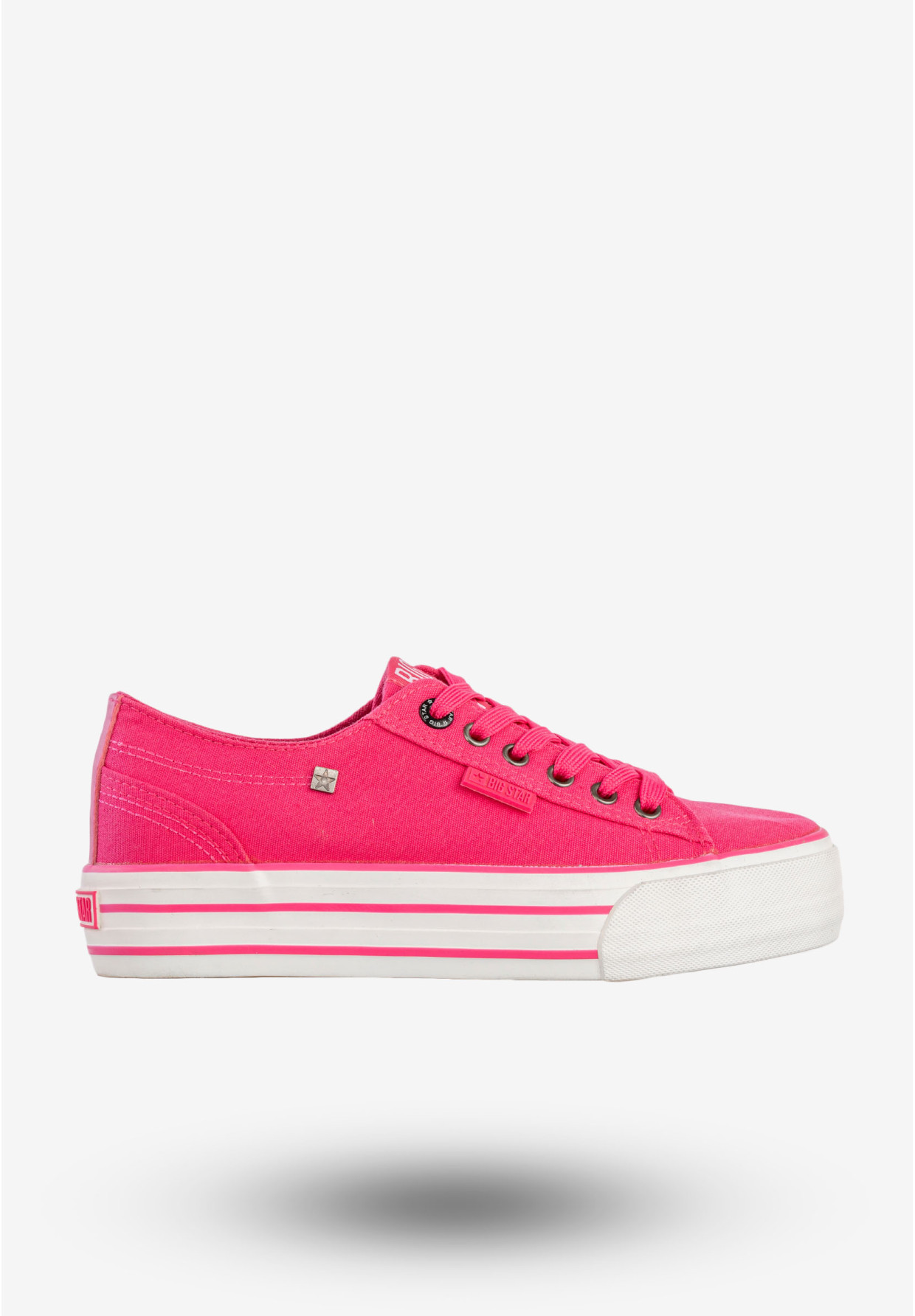 Trampki Damskie BIG STAR Buty Na Platformie Różowe HH274054