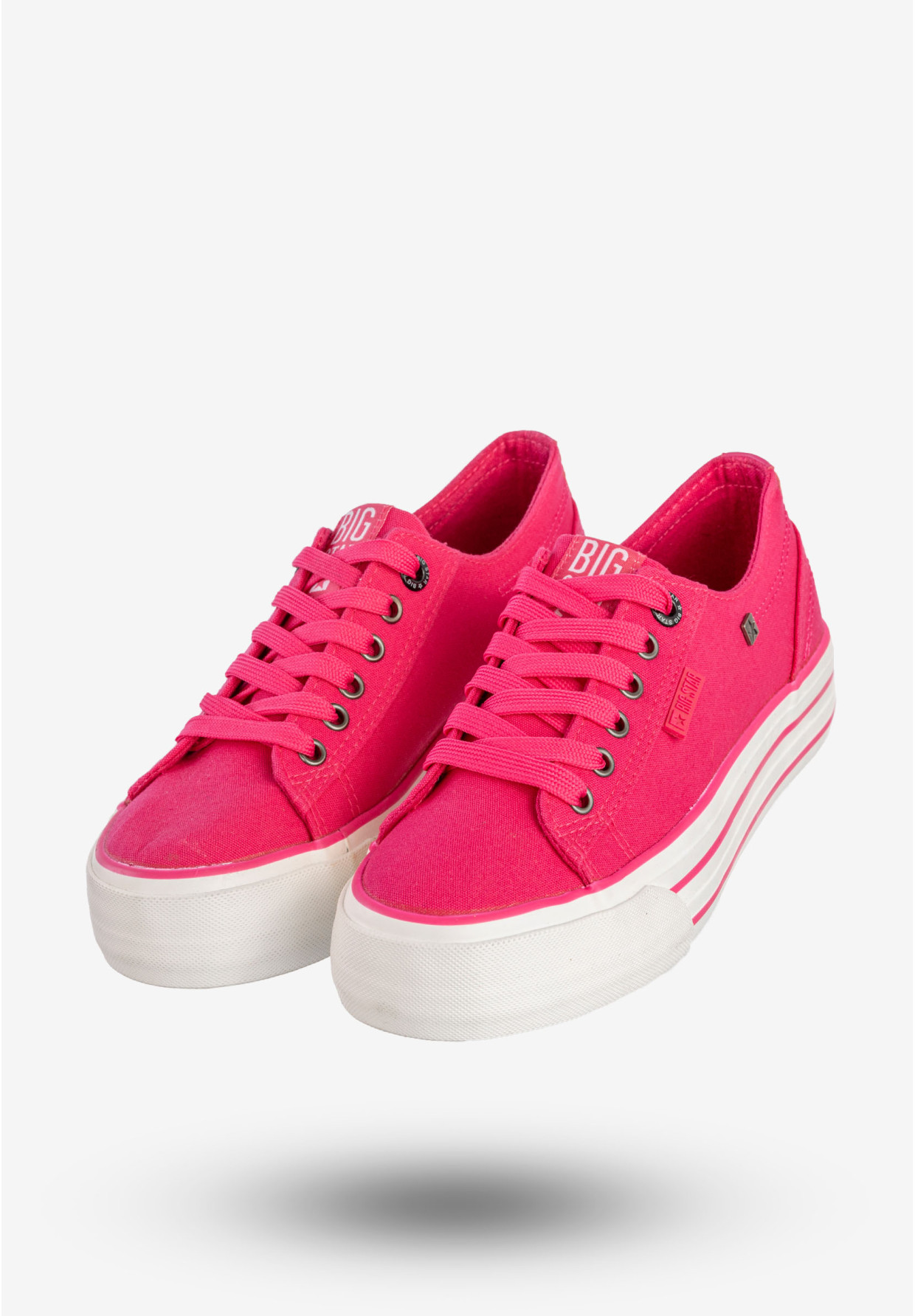 Trampki Damskie BIG STAR Buty Na Platformie Różowe HH274054