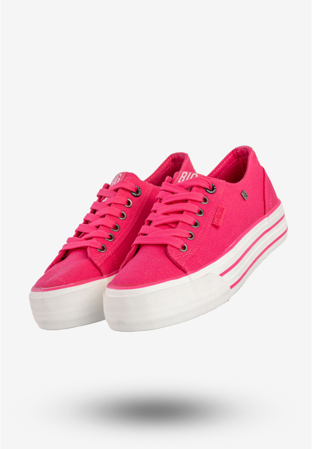 Trampki Damskie BIG STAR Buty Na Platformie Różowe HH274054