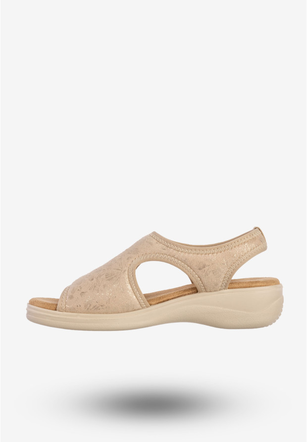 Sandały Damskie Buty Wsuwane Wygodne Na Wiosnę Lato Złote Potocki 25-24306GD