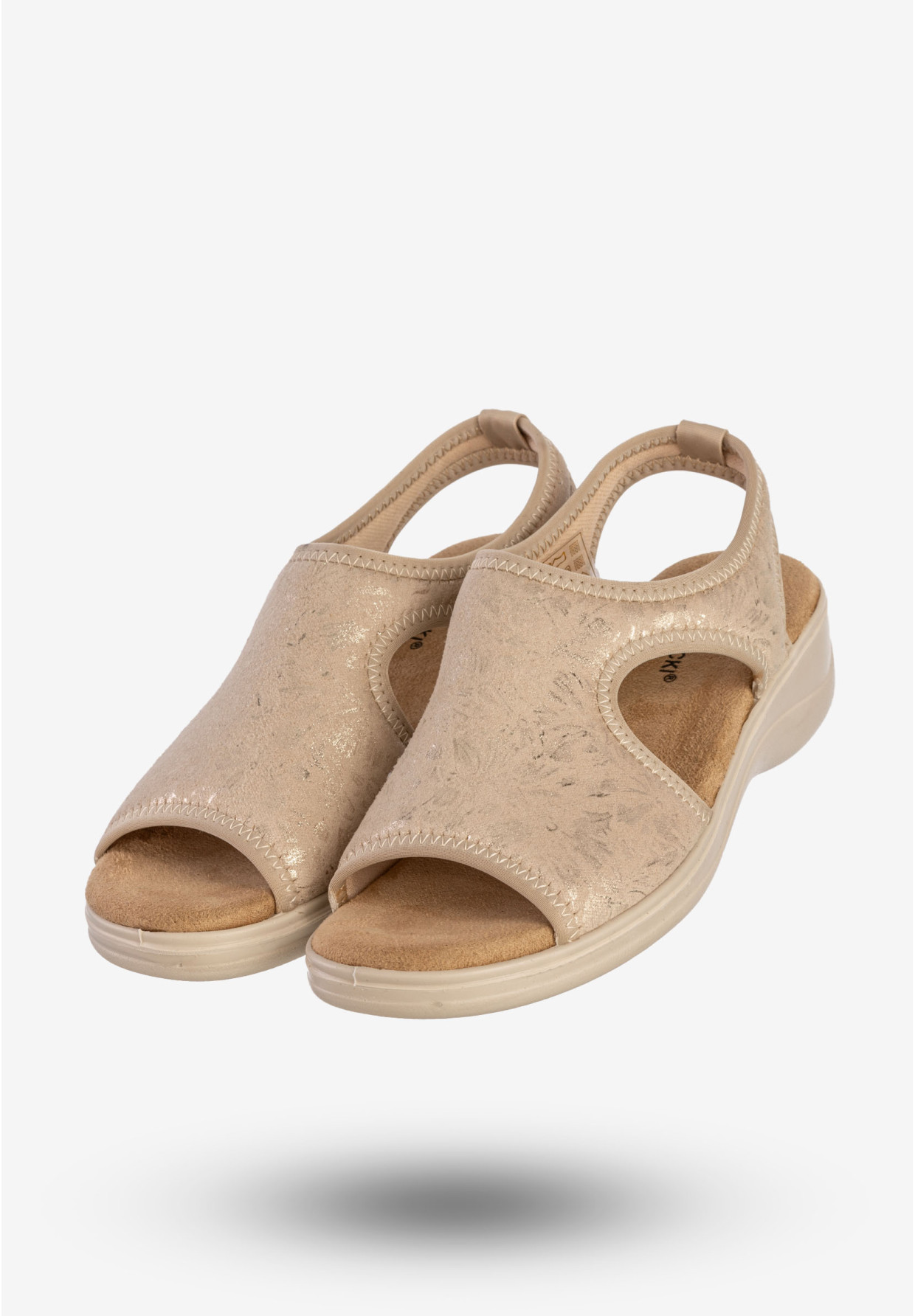 Sandały Damskie Buty Wsuwane Wygodne Na Wiosnę Lato Złote Potocki 25-24306GD