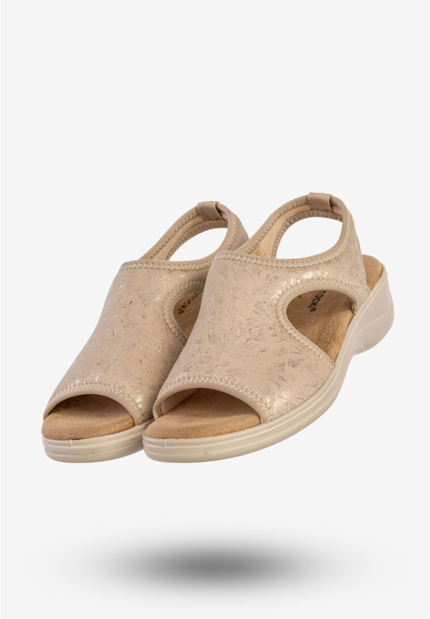 Sandały Damskie Buty Wsuwane Wygodne Na Wiosnę Lato Złote Potocki 25-24306GD