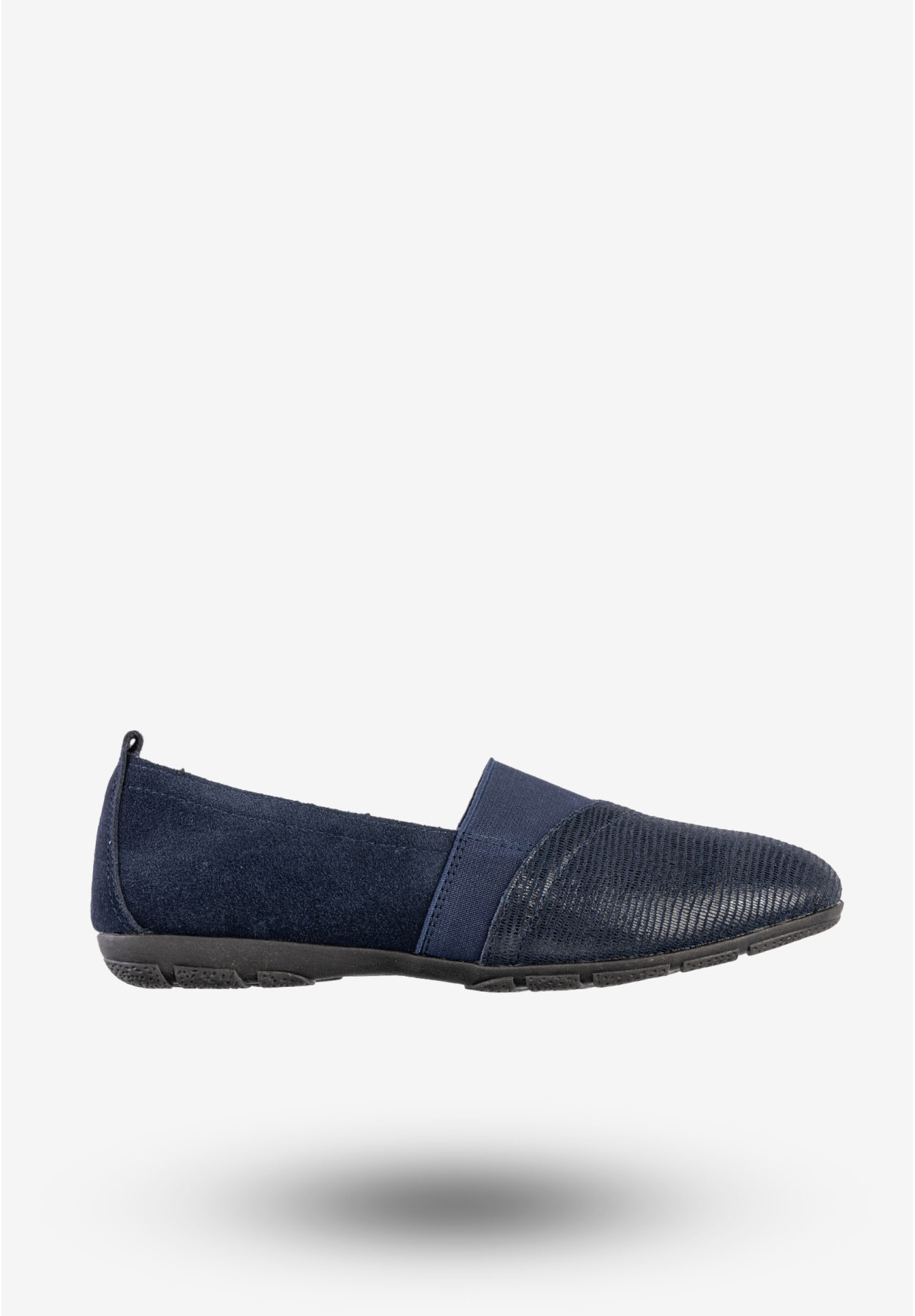 Półbuty Damskie Skórzane Buty Wsuwane Baleriny Granatowe Jezzi 21PB32-3611
