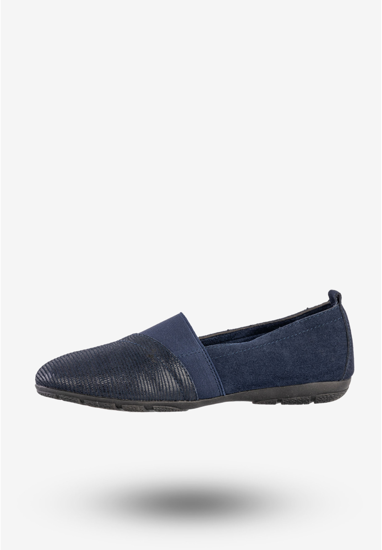 Półbuty Damskie Skórzane Buty Wsuwane Baleriny Granatowe Jezzi 21PB32-3611