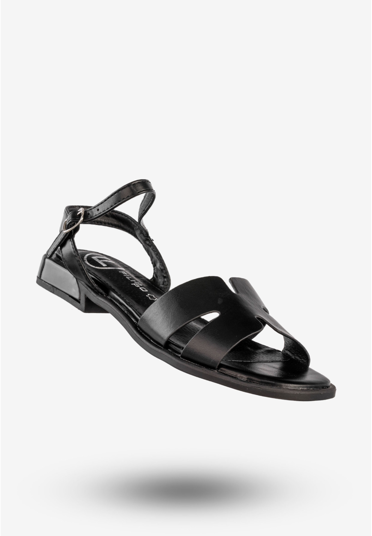 Sandały Damskie Ekoskóra Buty Eleganckie Modne Czarne Filippo DS6979/25BK