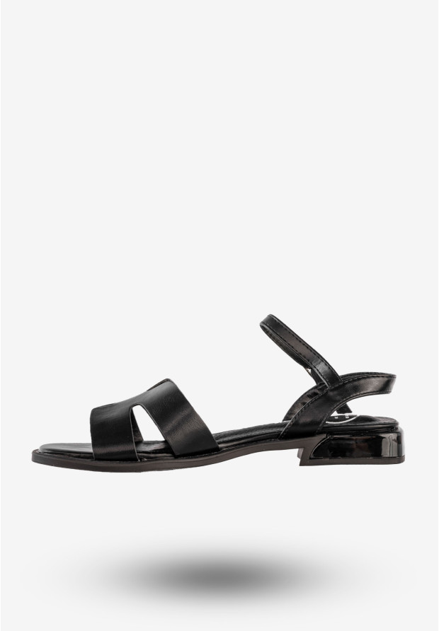 Sandały Damskie Ekoskóra Buty Eleganckie Modne Czarne Filippo DS6979/25BK