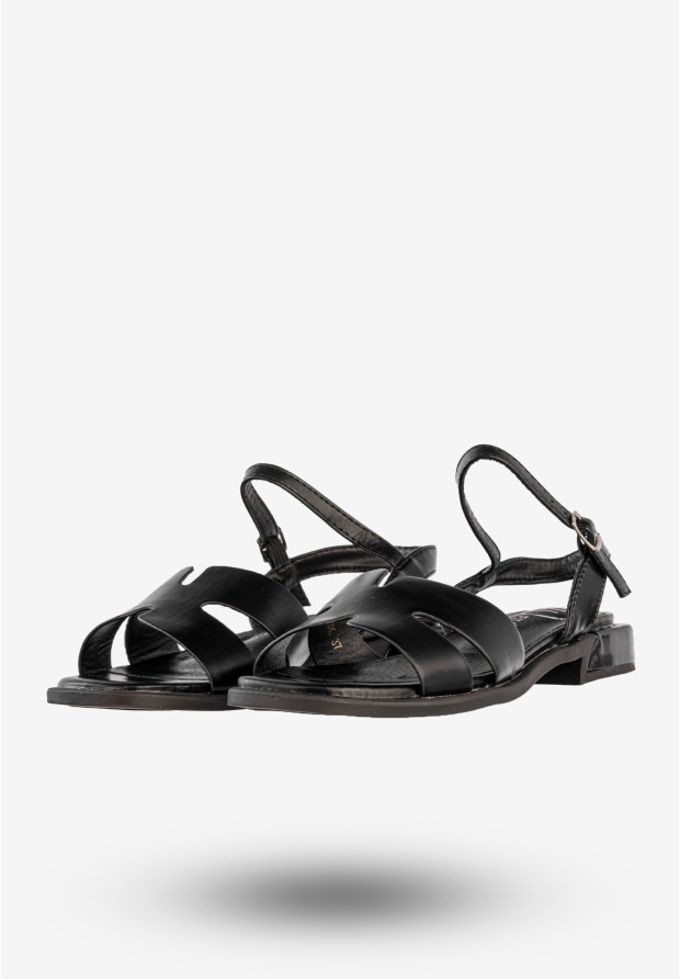 Sandały Damskie Ekoskóra Buty Eleganckie Modne Czarne Filippo DS6979/25BK