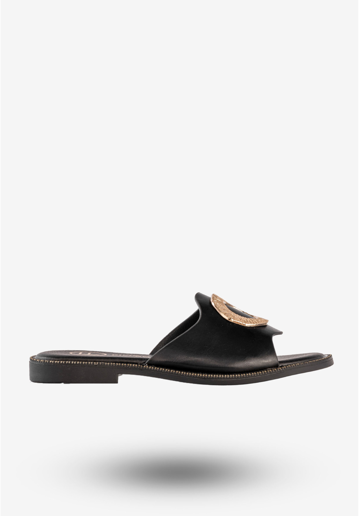 Klapki Damskie Ekoskóra Buty Eleganckie Modne Czarne Filippo DK6906/25BK