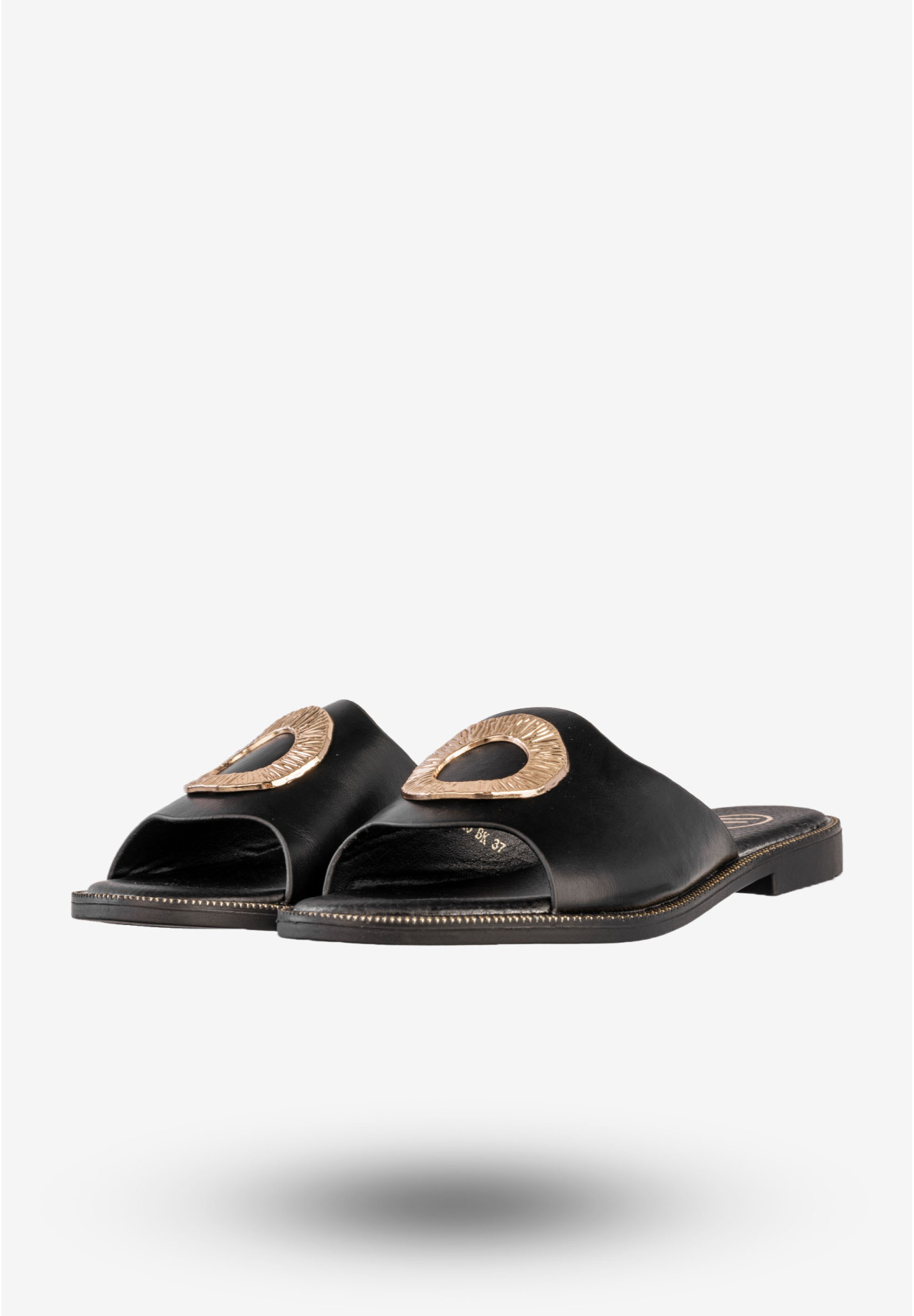 Klapki Damskie Ekoskóra Buty Eleganckie Modne Czarne Filippo DK6906/25BK