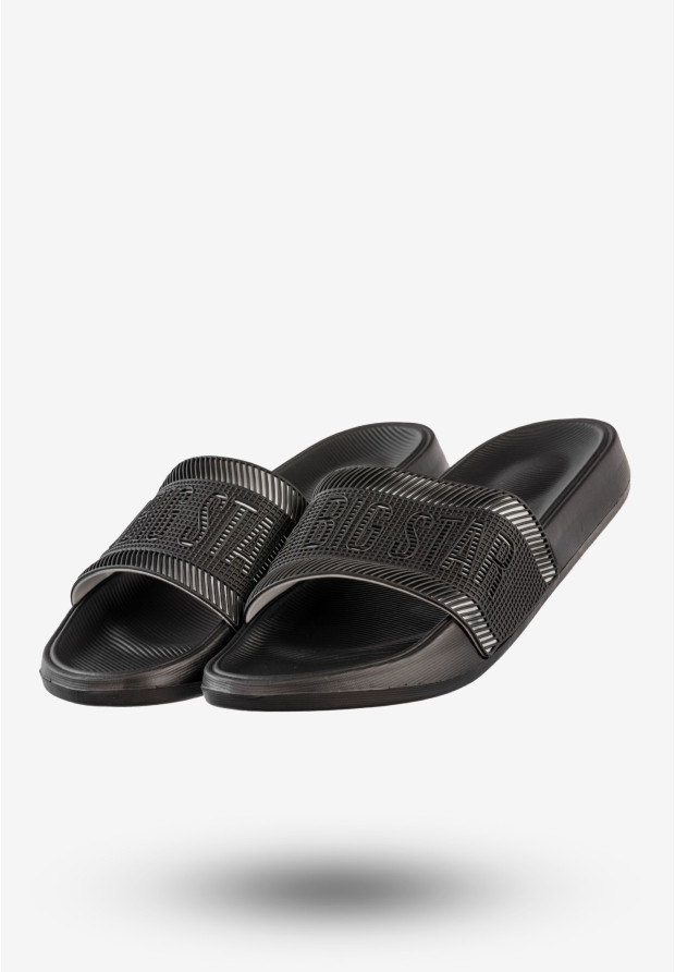 Klapki Męskie BIG STAR Buty Klasyczne Sportowe Czarne RR174A053