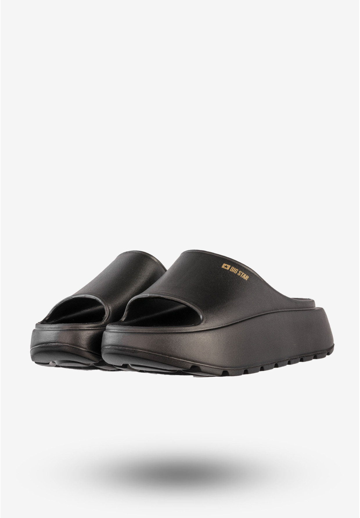 Klapki Damskie BIG STAR Sportowe Buty Na Platformie Czarne RR274A567