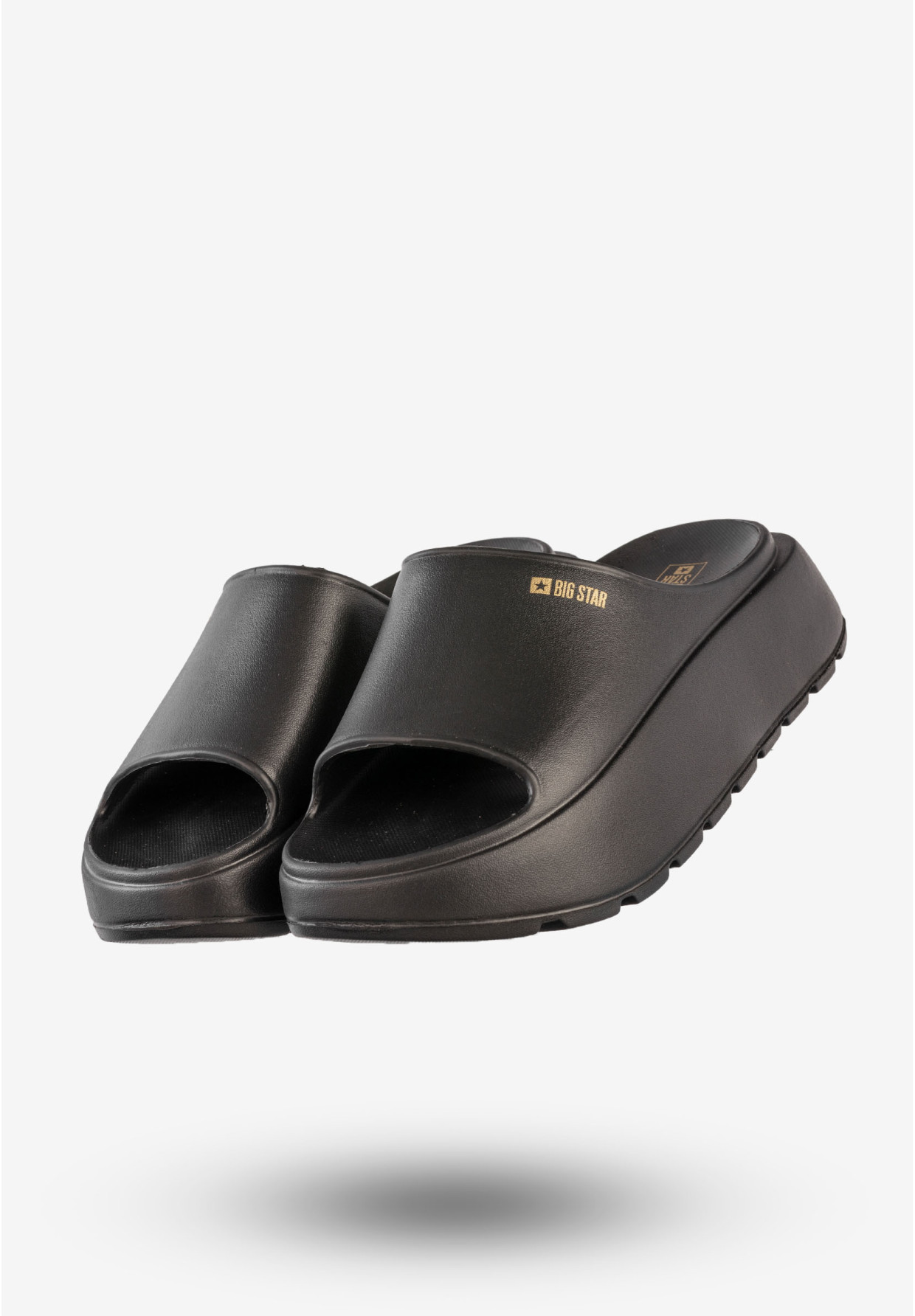 Klapki Damskie BIG STAR Sportowe Buty Na Platformie Czarne RR274A567