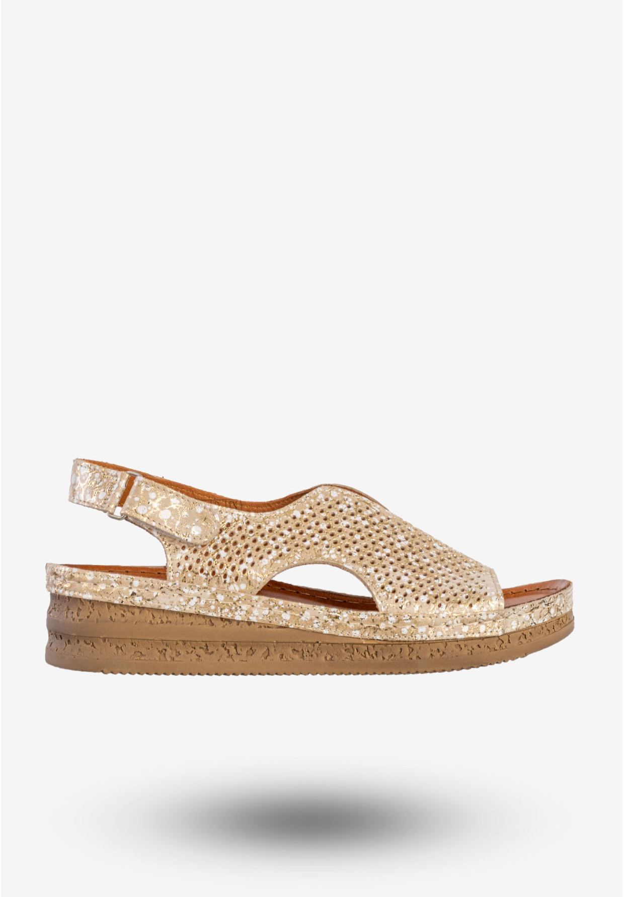 Sandały Damskie Skórzane Maciejka Buty Eleganckie Złote L4494-25/00-1