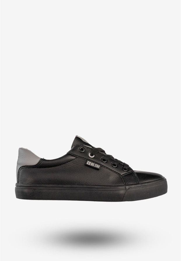 Sneakersy Damskie Big Star Ekoskóra Buty Sportowe Trampki Czarne EE274314