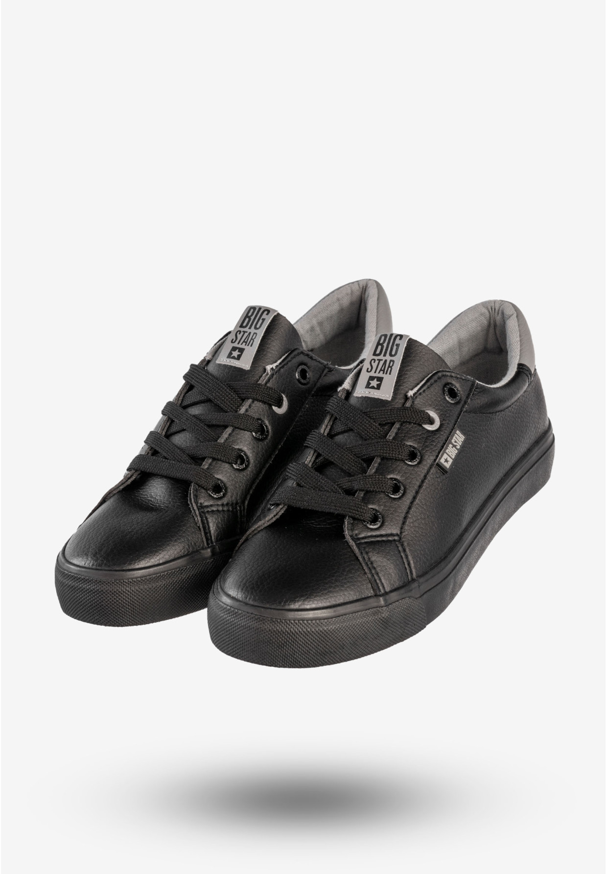 Sneakersy Damskie Big Star Ekoskóra Buty Sportowe Trampki Czarne EE274314