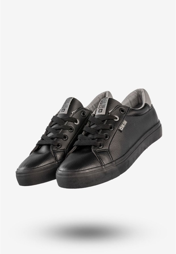 Sneakersy Damskie Big Star Ekoskóra Buty Sportowe Trampki Czarne EE274314