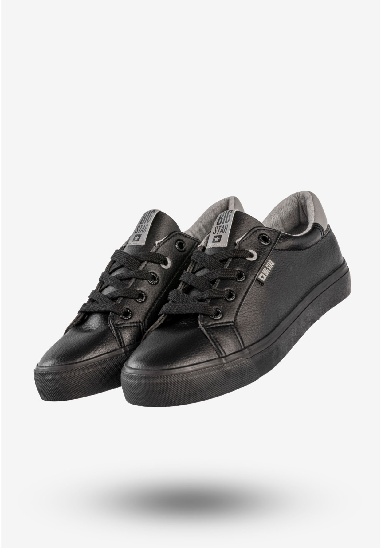 Sneakersy Damskie Big Star Ekoskóra Buty Sportowe Trampki Czarne EE274314