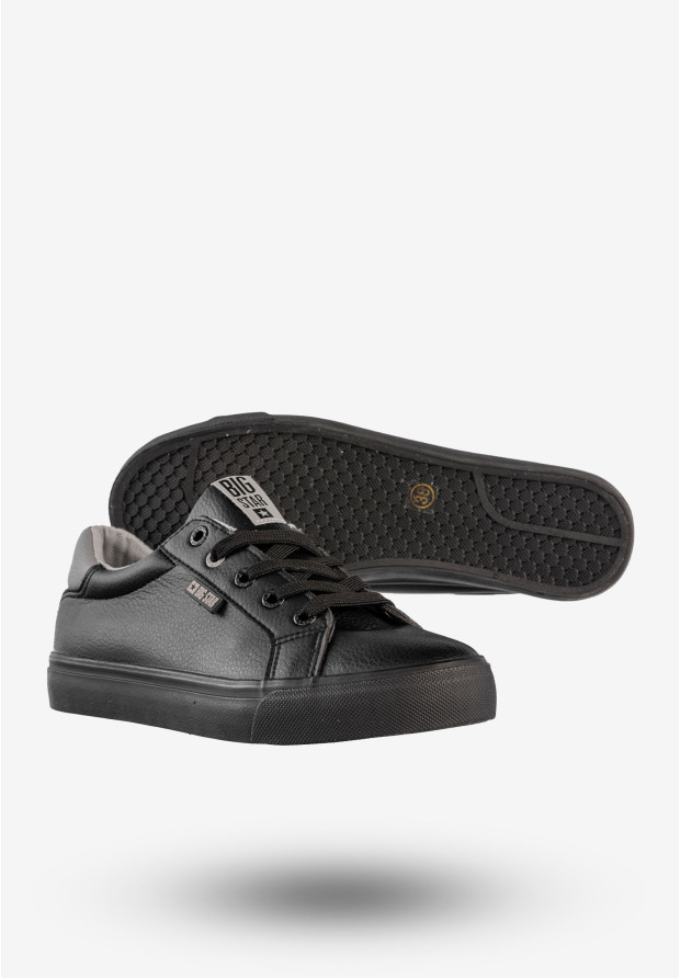 Sneakersy Damskie Big Star Ekoskóra Buty Sportowe Trampki Czarne EE274314