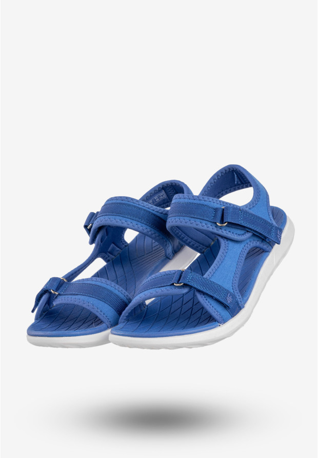 Sandały Damskie 4F Buty Sportowe Na Rzepy Niebieskie H4L20-SAD001