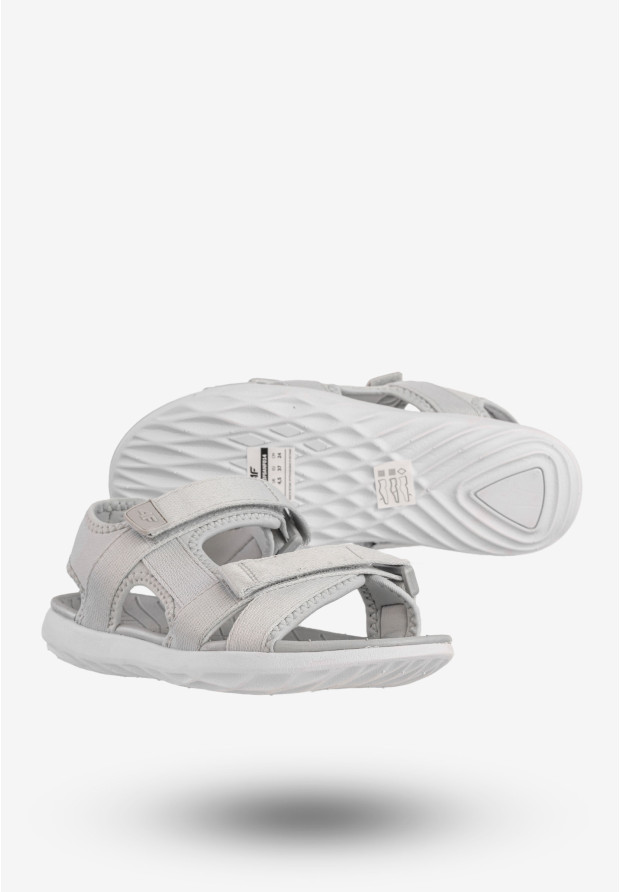 Sandały Damskie 4F Buty Sportowe Na Rzepy Szare 4FSS23FSANF014