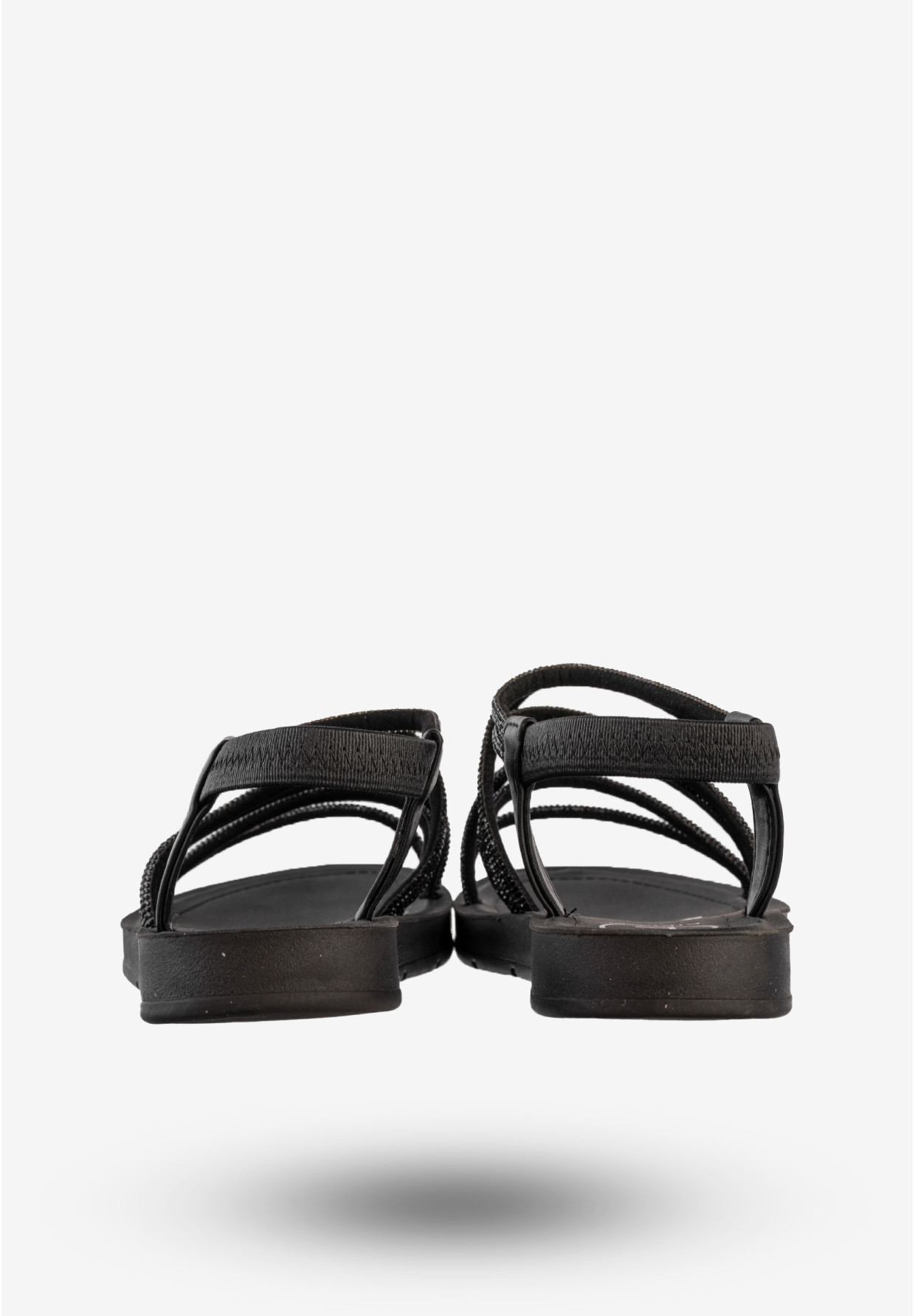 Sandały Damskie Buty Eleganckie Błyszczące Na Lato Czarne Filippo DS6884/25BK