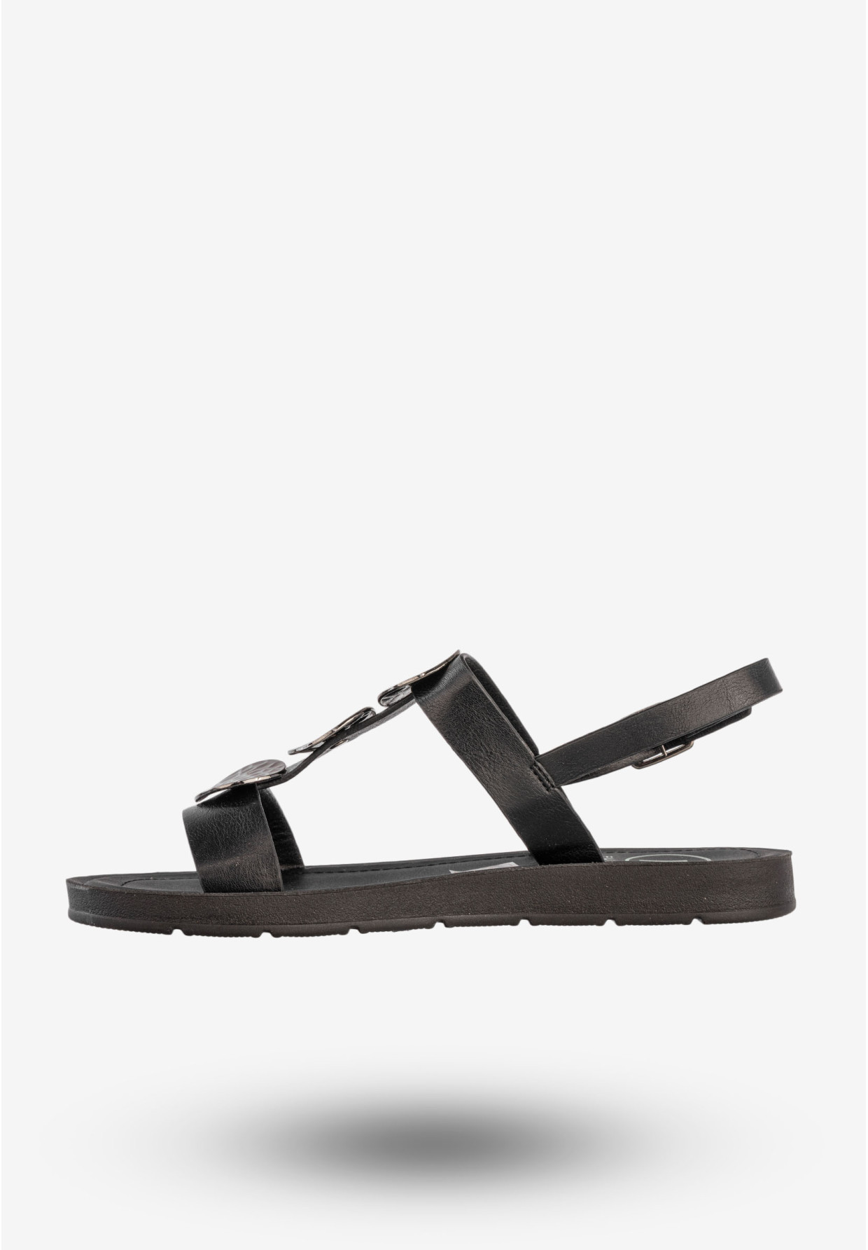 Sandały Damskie Ekoskóra Buty Eleganckie Na Lato Czarne Filippo DS6885/25BK