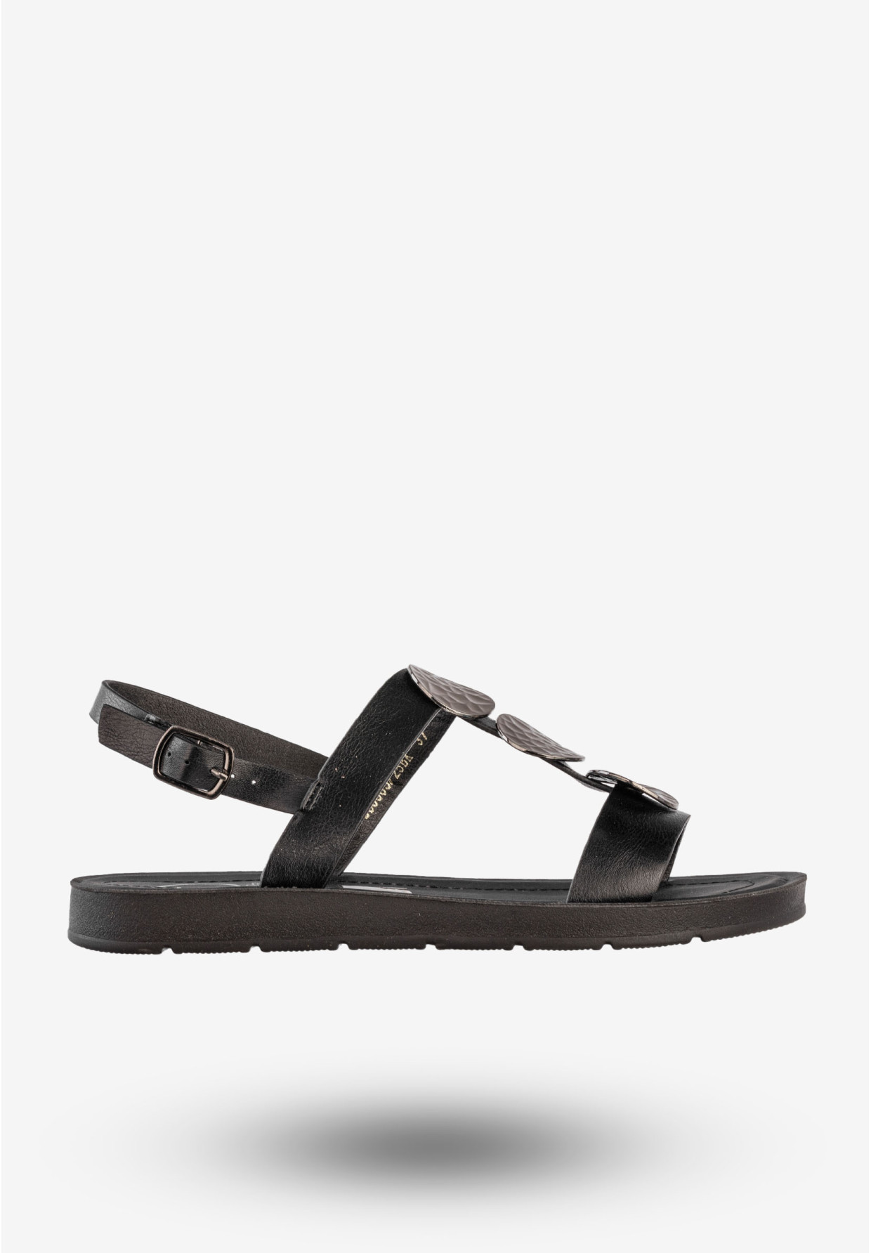 Sandały Damskie Ekoskóra Buty Eleganckie Na Lato Czarne Filippo DS6885/25BK