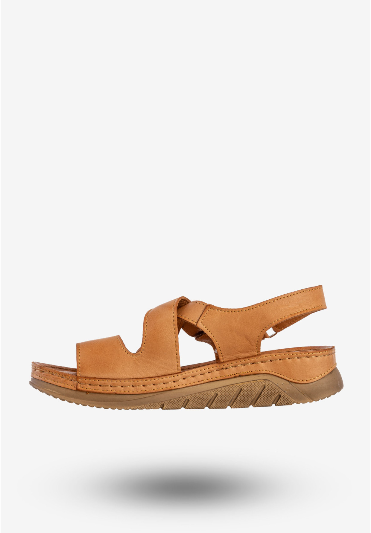 Sandały Damskie Skórzane Buty Na Rzepy Wygodne Rude Maciejka L4496-29/00-1