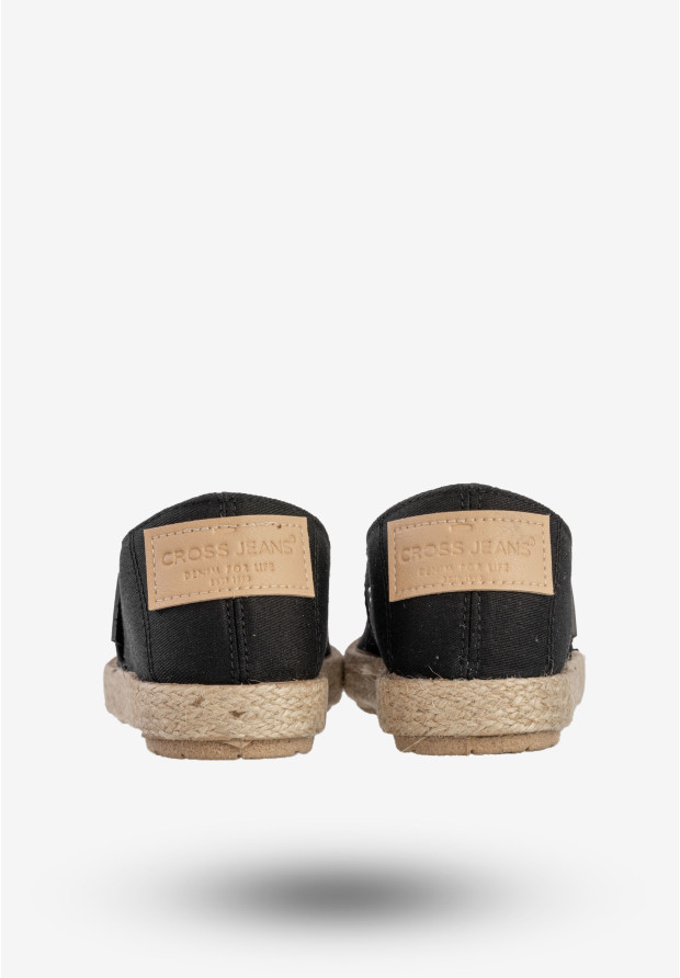 Espadryle Damskie Cross Jeans Buty Wsuwane Półbuty Czarne JJ2R4003C