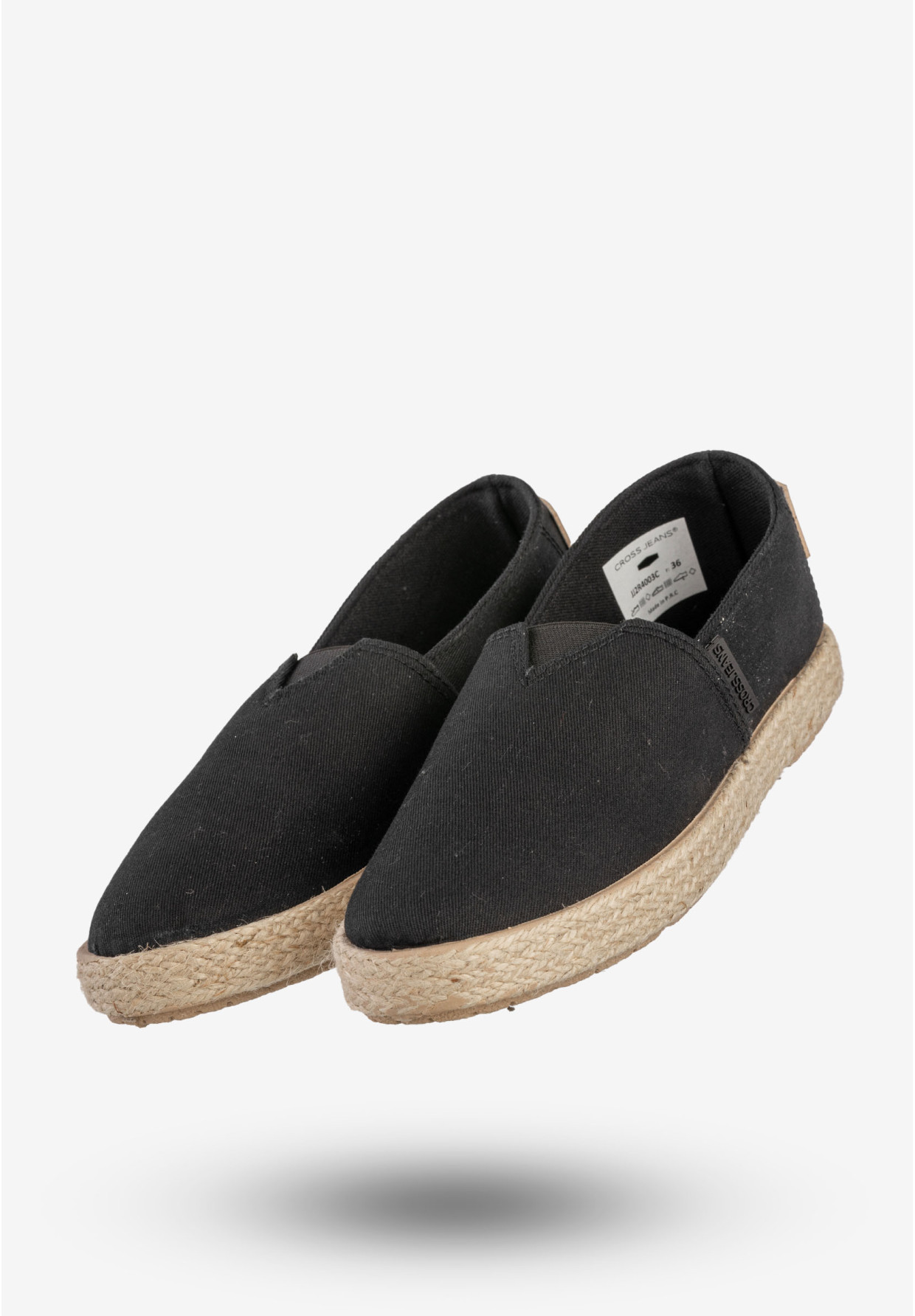 Espadryle Damskie Cross Jeans Buty Wsuwane Półbuty Czarne JJ2R4003C