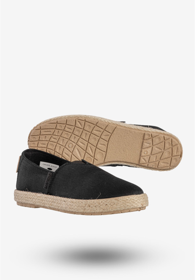 Espadryle Damskie Cross Jeans Buty Wsuwane Półbuty Czarne JJ2R4003C