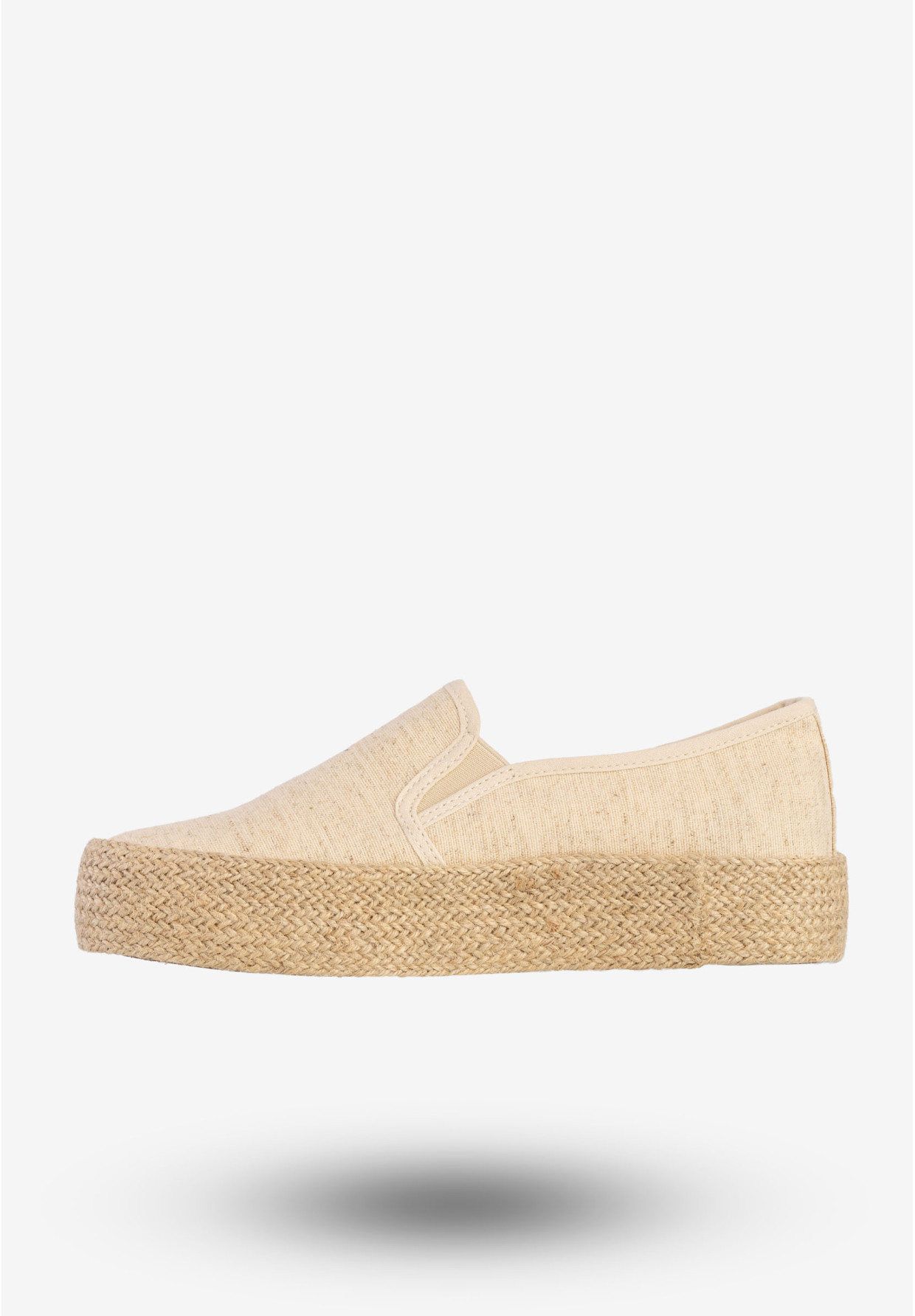 Espadryle Damskie Cross Jeans Buty Wsuwane Na Platformie Beżowe JJ2R4014C
