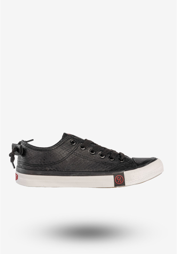 Trampki Damskie Cross Jeans Buty Sportowe Półbuty Czarne DD2R4060