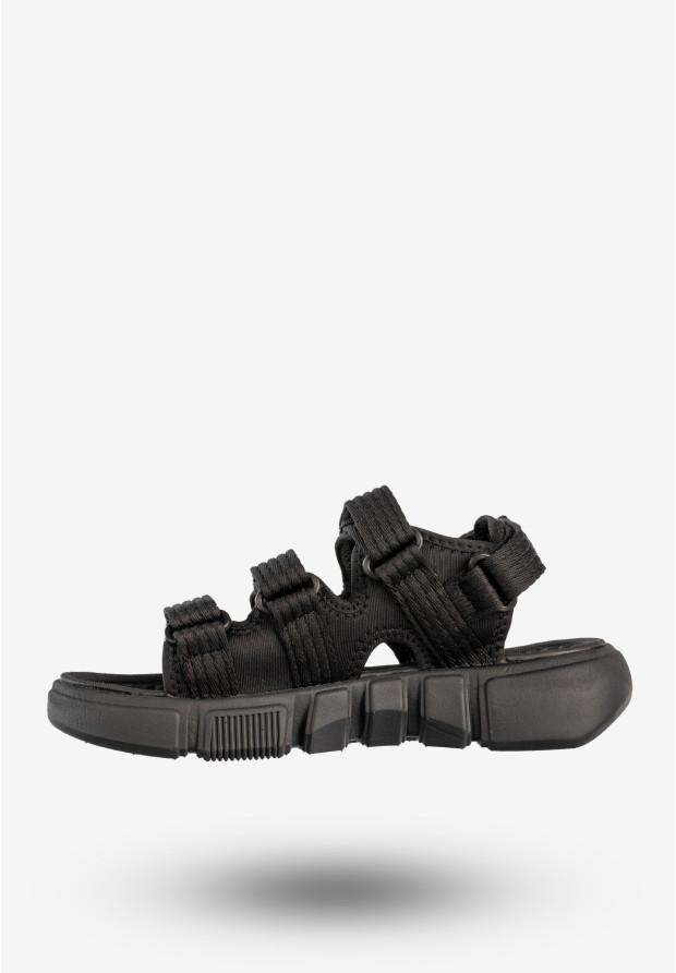Sandały Damskie 4F Buty Sportowe Na Rzepy Czarne 4FSS23FSANF015