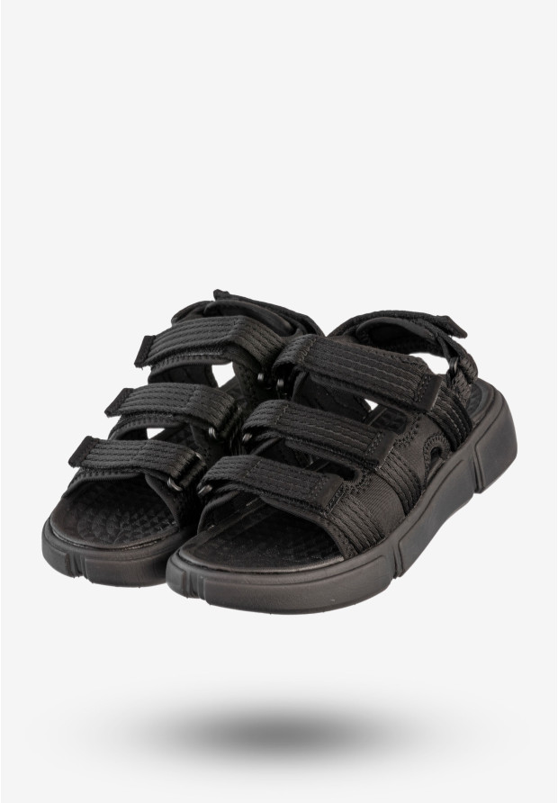 Sandały Damskie 4F Buty Sportowe Na Rzepy Czarne 4FSS23FSANF015