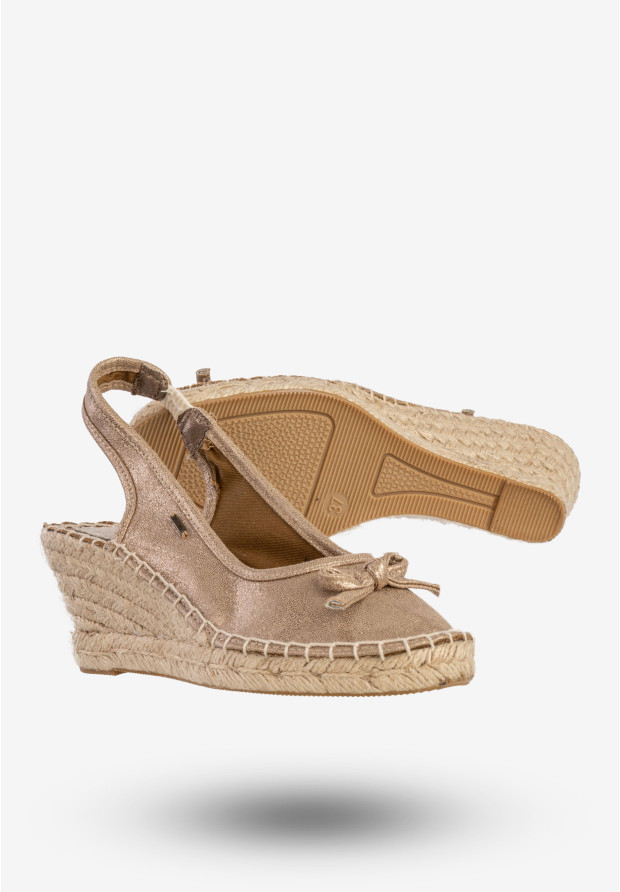 Sandały Damskie BIG STAR Ekoskóra Buty Na Koturnie Brązowe W274547